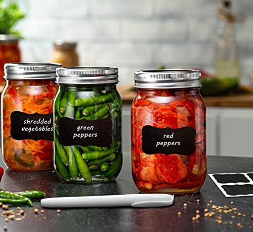 Wide Mouth Mason Jars 16 oz. (12 Pack) - Pint Size Jars with Airtight Lids  and Bands for Canning, Fermenting, Pickling, or DIY Decors and Projects
