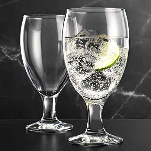 Epure Cremona Collection 4 Piece Water Goblet Glass Set - Strong Stemmed  Glasses For Drinking Water, Juice, Wine, Mixed Drinks, and Cocktails (Water  Goblet (13.5 oz)) 