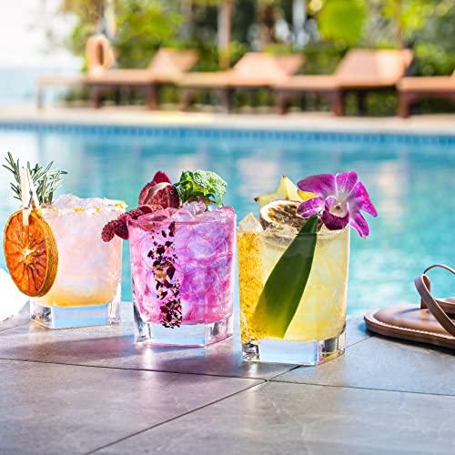 Set of 16 Durable Solar Drinking Glasses Includes 8 Cooler Glasses(17o -  Le'raze by G&L Decor Inc