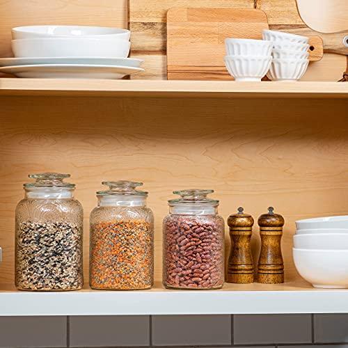 Premium Retro Spray Glass Storage Jars With Labels - Perfect For Snacks,  Candy, Grains, Herbs, Spices, Coffee, Rice, And Sugar - Kitchen Counter And  Pantry Decorative Cookie Jar - Airtight Glass Jar