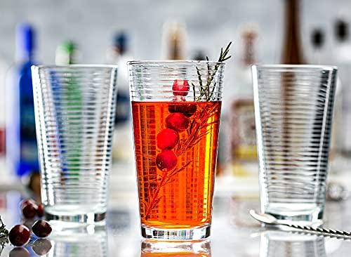 Durable Drinking Glasses [Set of 18] Glassware Set Includes 6-17oz Hig -  Le'raze by G&L Decor Inc