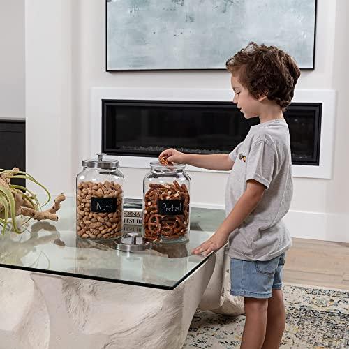 Cookie Jar for Kitchen Counter - Glass Jar with Lid - Cookie, Pastries –  SHANULKA Home Decor