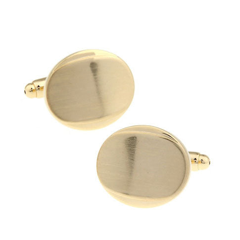 Gold Oval Cufflinks