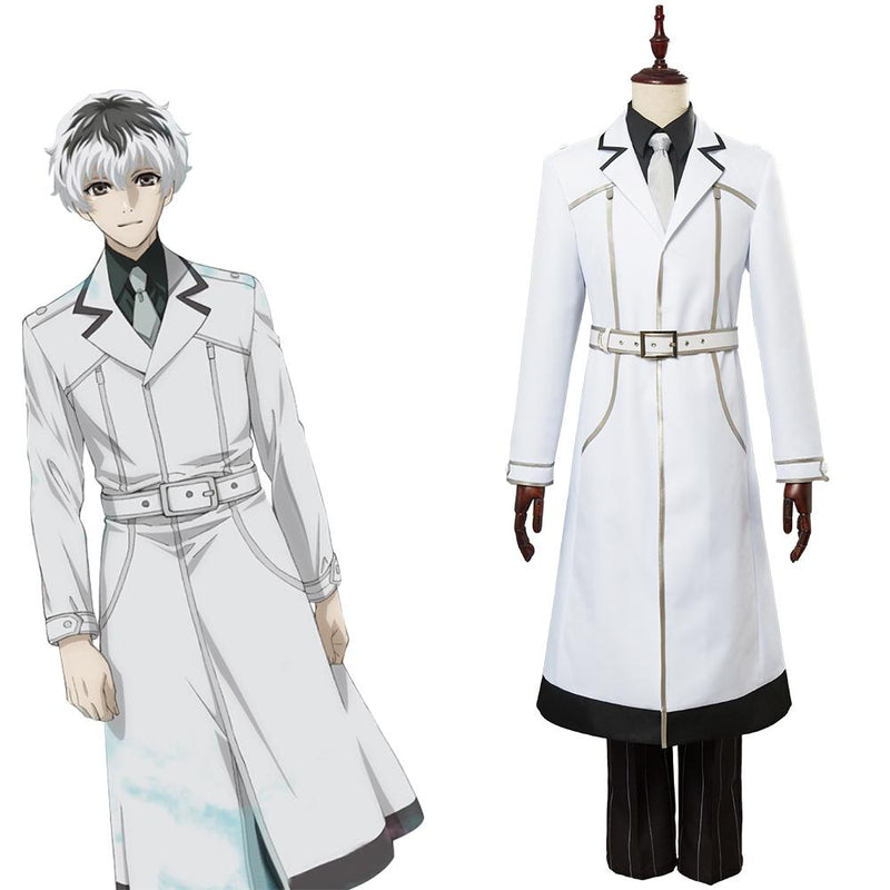 Tokyo Ghoul Re Ken Kaneki Sasaki Haise White Coat Cosplay Costume - ken kaneki roblox outfit