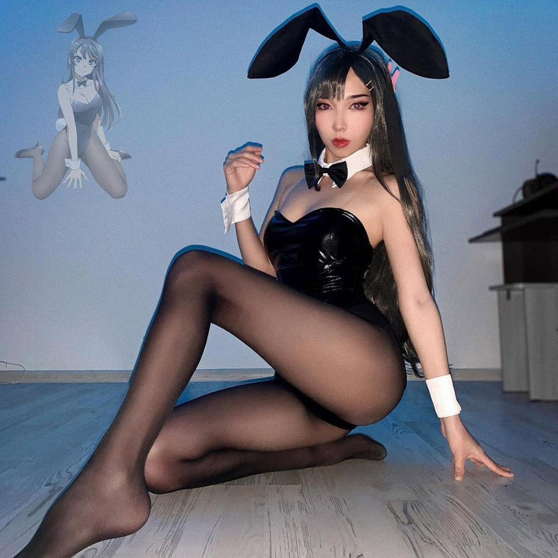 Rascal Does Not Dream Of Bunny Girl Senpai Sakurajima Mai Cosplay Cost - roblox bunny costume with panty hose