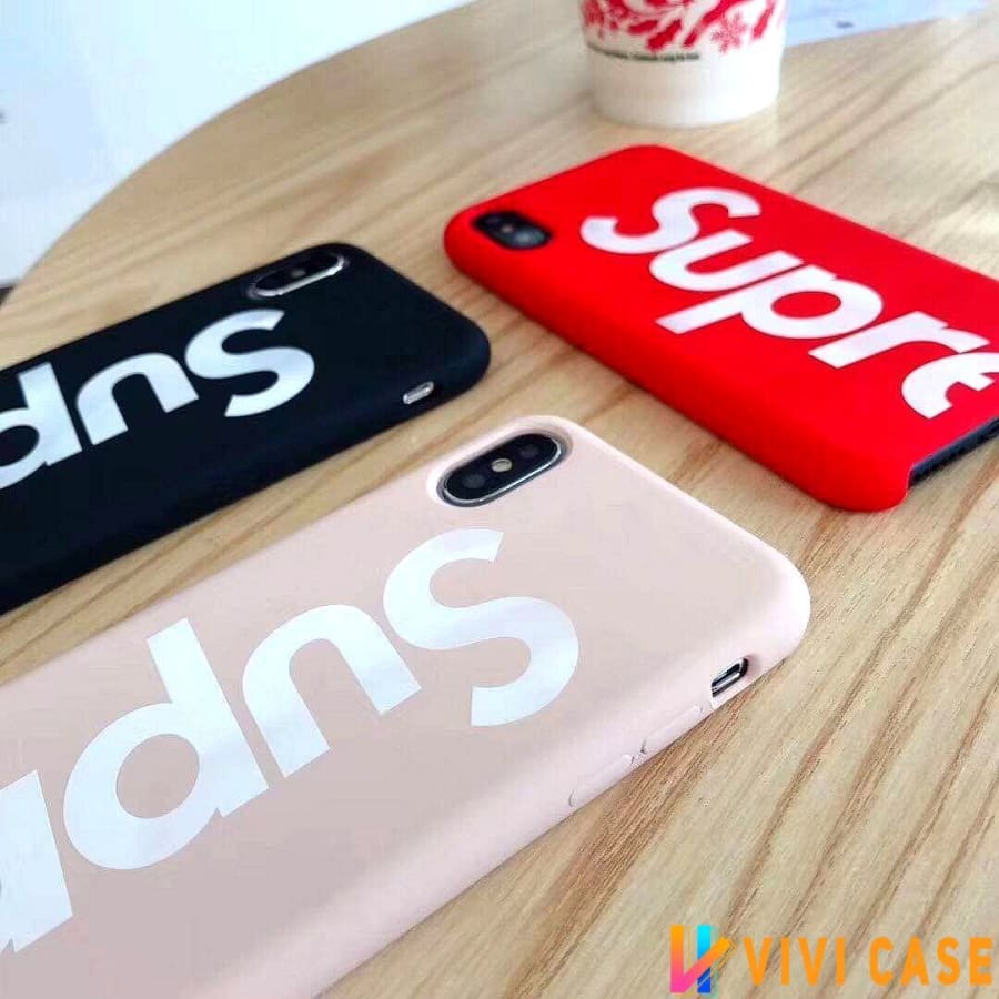 Supreme Style Silicone Logo Designer Iphone Case For Iphone X Xs Xs Max Xr 7 8 Plus