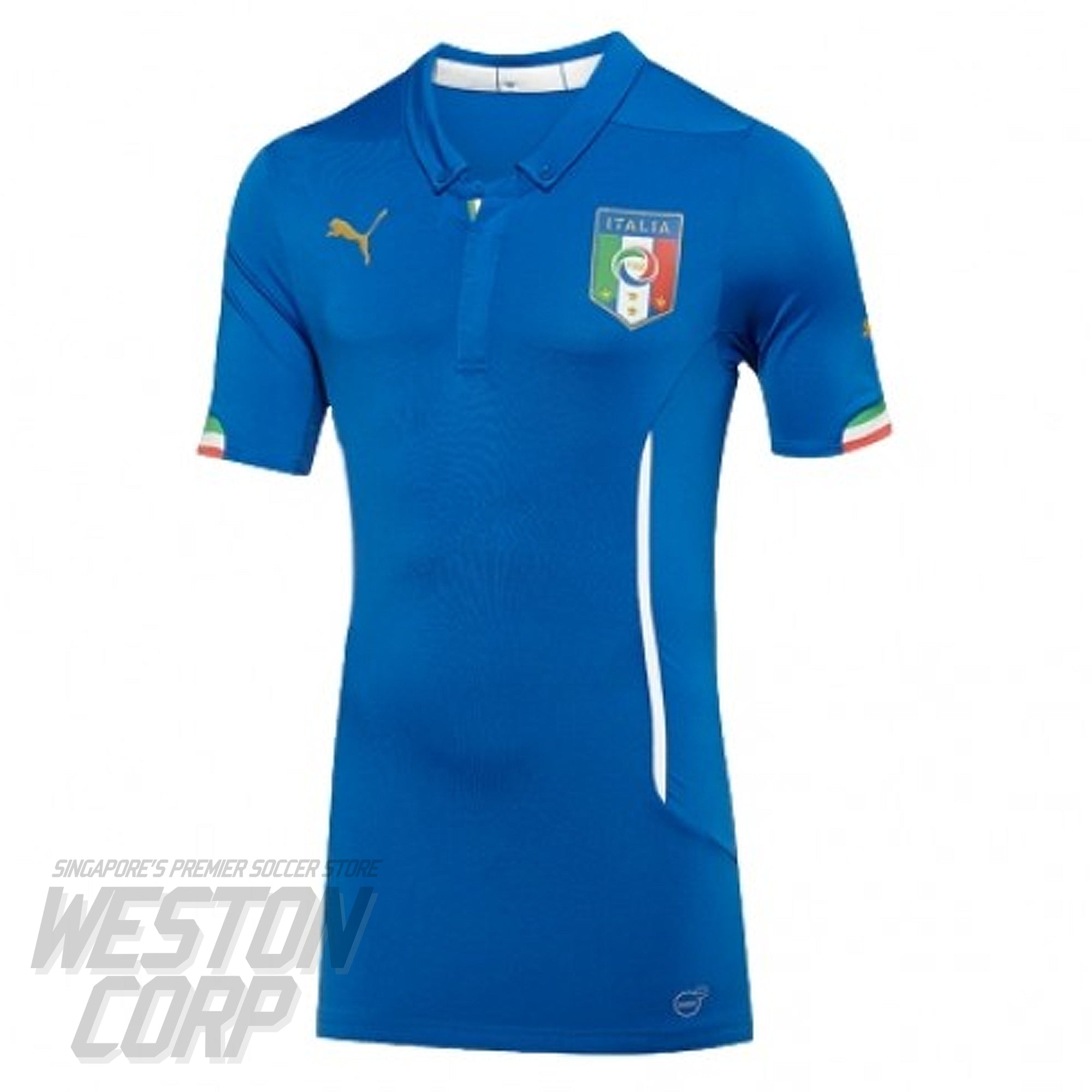 Italy Adult 2014 SS Home Authentic Shirt