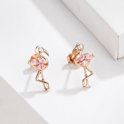 flamingo earrings