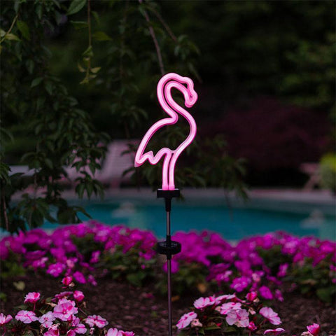 flamingo christmas neon lights