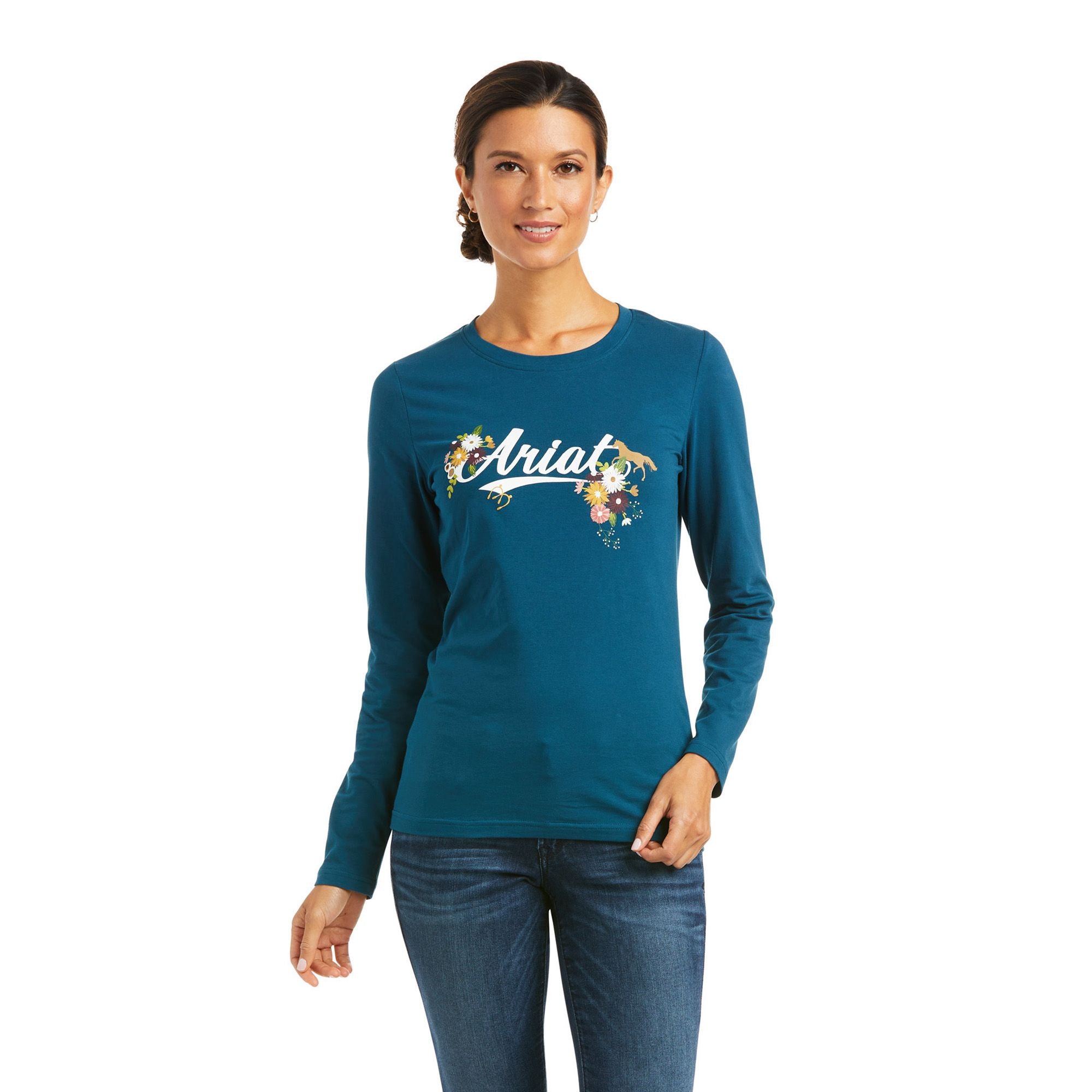 Ariat Womens Flora Fauna Logo T-Shirt – All Things Country