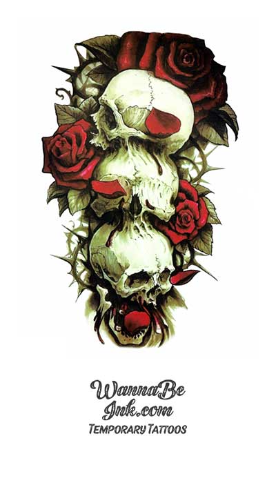3 skulls tattoo designs  Clip Art Library