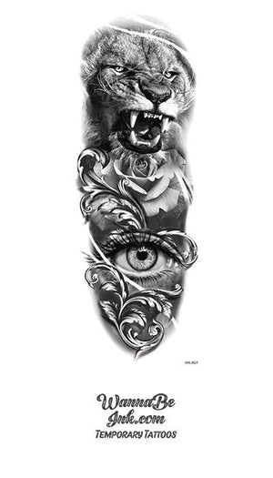 Amazoncom  30 Sheets Large Lion Temporary Tattoos for Men Women Realistic Lion  Temporary Tattoo Stickers for Adults 3D Fake Wolves Spider Scorpion Animals  Tatoos  Beauty  Personal Care