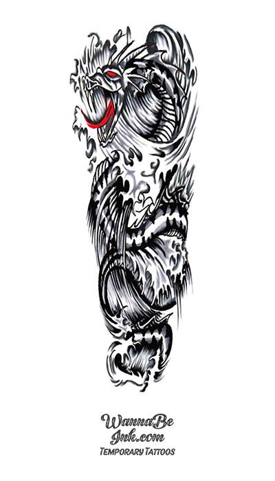 Traditional Chinese Dragon Temporary Tattoo  Temporary Tattoos