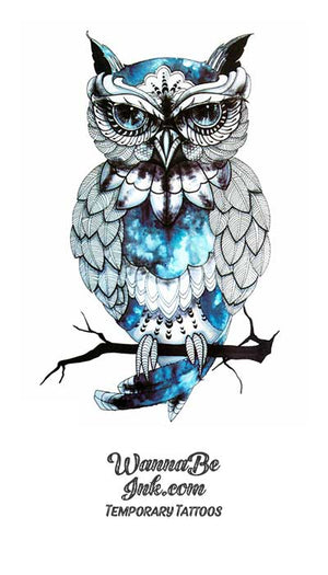 Owl with Skull Tattoo Waterproof Male and Female Temporary Body Tattoo   Amazonin Beauty