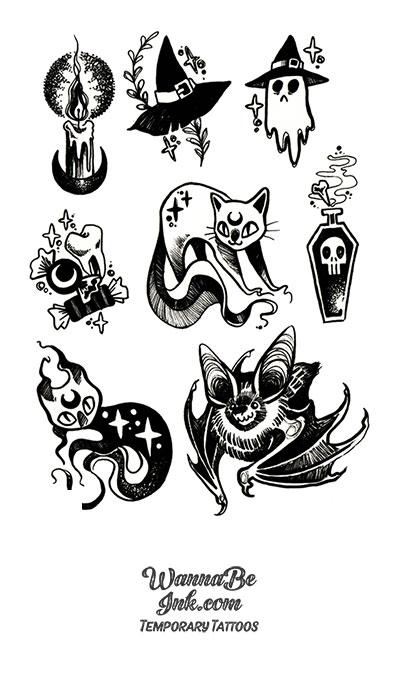 Halloween cat tattoos  ThingsInk