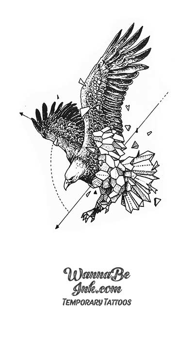 Eagle American Traditional Temporary Tattoo by Toddler Tattoos