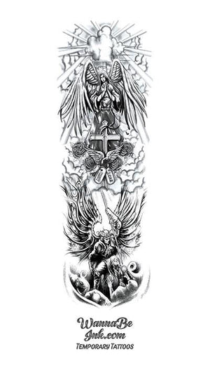 Temporary Tattoo Gothic Cross Celtic Crosses Fake Body Art Sticker  Waterproof  eBay