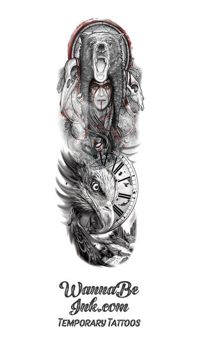 Native american sleeve fyp tattoo americanmade  TikTok