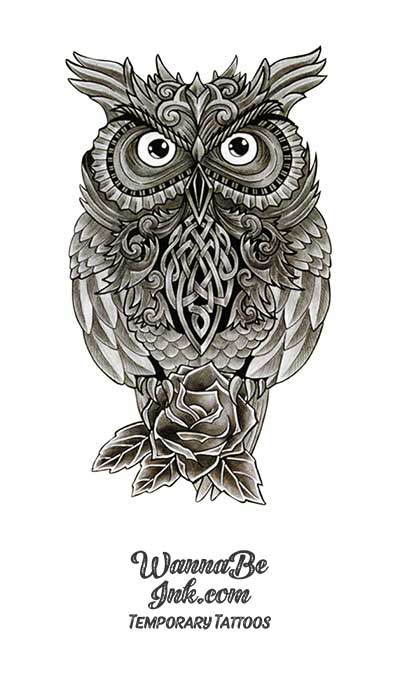 Takistir Jewelry  Panel Bijaperi  Temporary Owl Tattoo