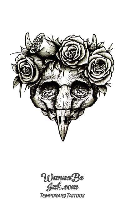 Skeleton Raven Tattoo Design by starwolf303 on DeviantArt