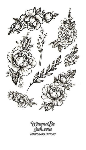 Roses and Stems Best Temporary Tattoos| WannaBeInk.com