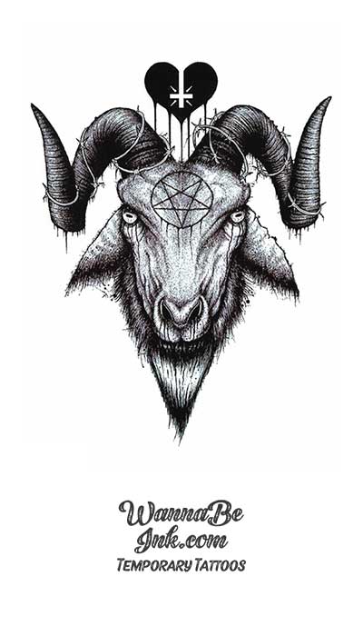 Satanic goat chest piece by Canman TattooNOW