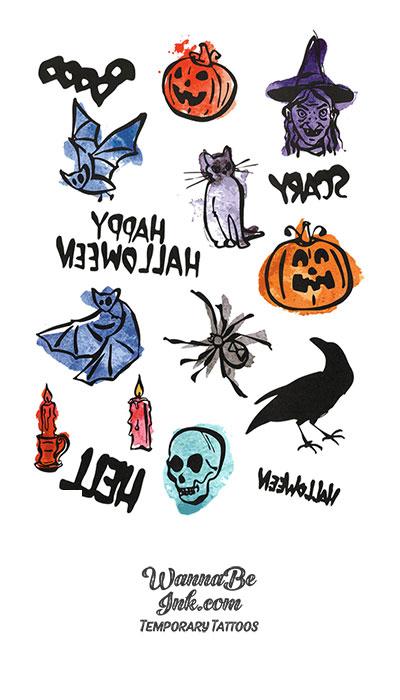 Tattoo Flash Sheet Vinyl Cut Horror Terror Halloween Stock Vector  Adobe  Stock