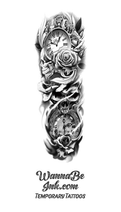 Completed 14 sleeve Roses with skull and filigree Wylde Sydes Tattoo   YouTube