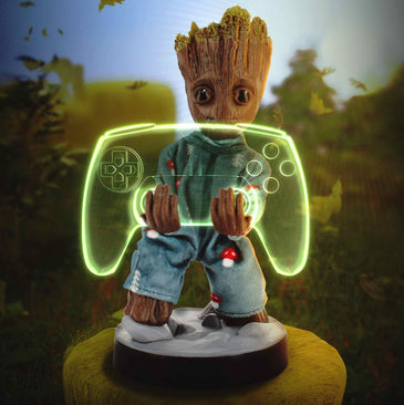  Exquisite Gaming: Guardians of The Galaxy: Toddler Groot -  Original Mobile Phone & Gaming Controller Holder, Device Stand, Cable Guys,  Marvel Licensed Figure : Video Games