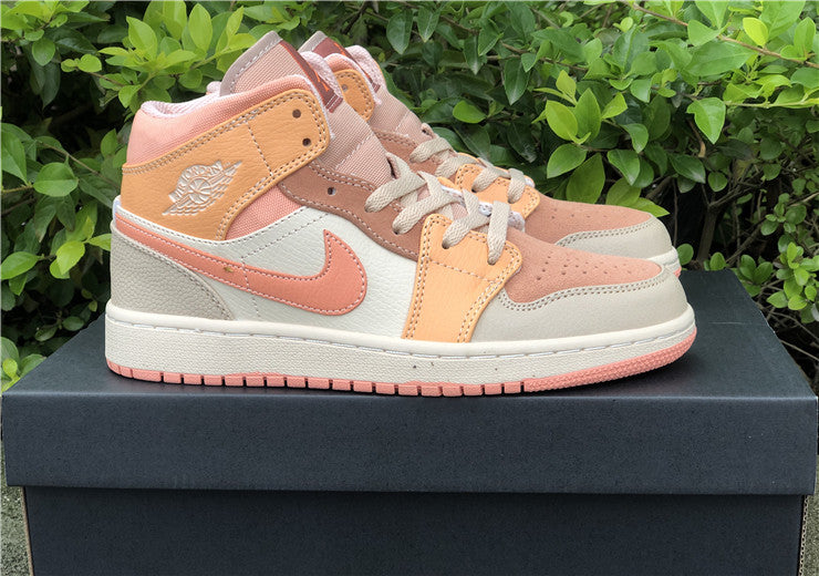 air jordan 1 mid apricot orange