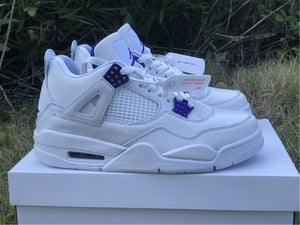 retro 4 purple and white