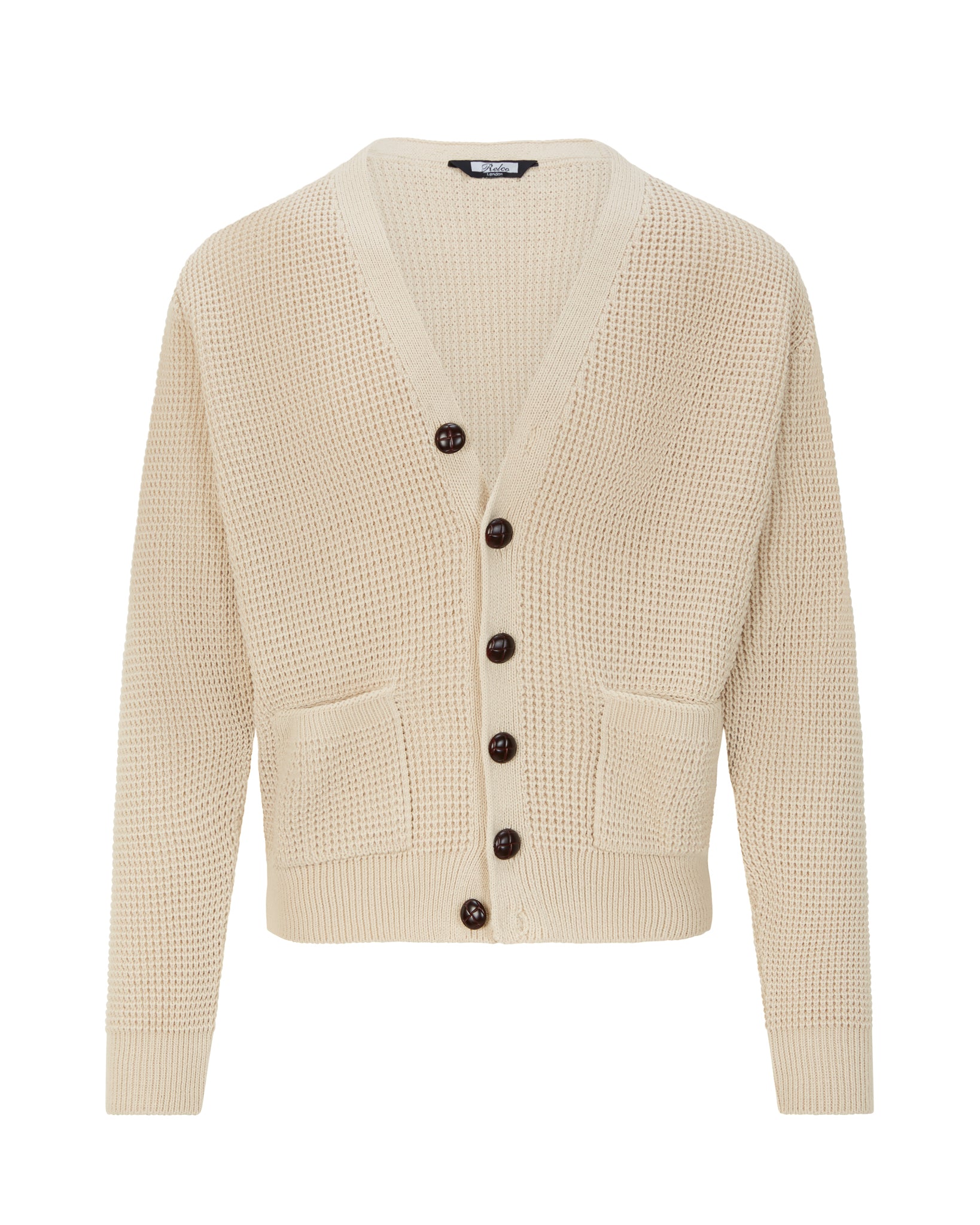 RELCO WAFFLE CARDIGAN BEIGE – Oi Oi The Shop