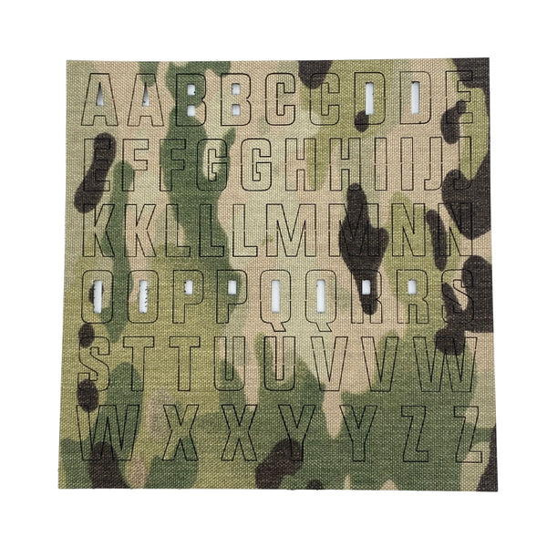 Alphabet Letters Patch Pack - Cordura-Wolf Gray