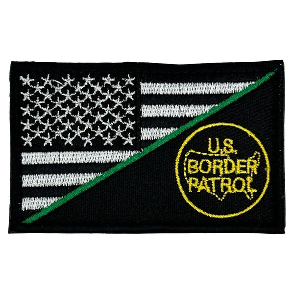 U.S. Army Flag Regular Black/Silver with Hook Fastener Patch