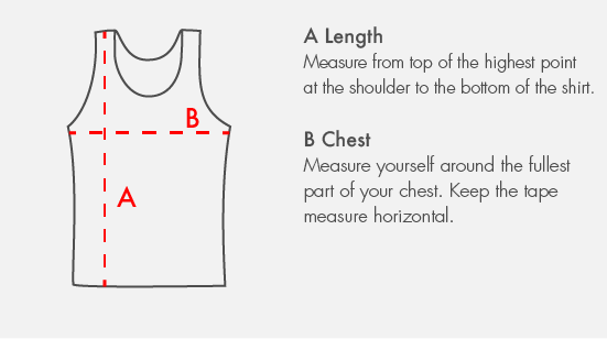 All Over Print Vest Measuring Guide