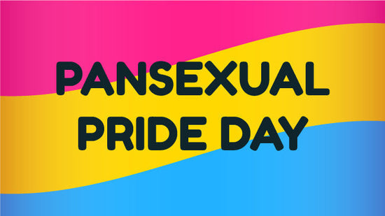 A waved Pansexual Pride Flag with Pansexual Pride Day written on it