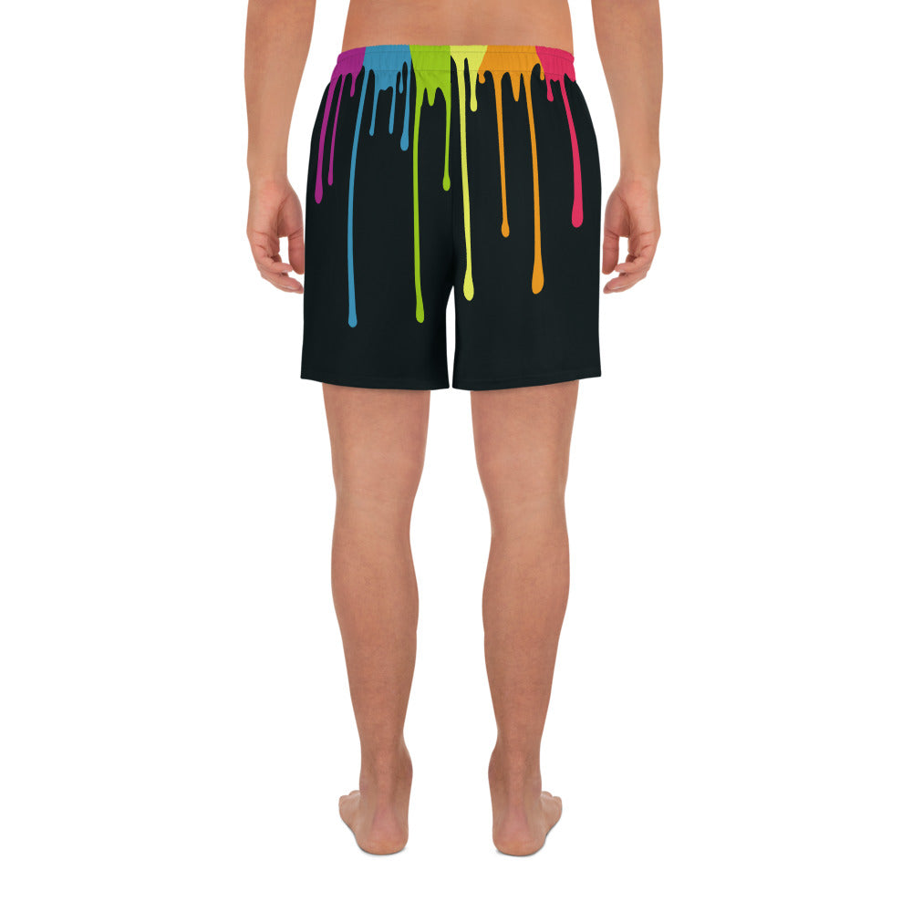 Rainbow Paint Drips Shorts