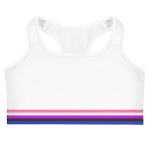 Nonbinary Tie Dye Padded Sports Bra NB Enby Pride Flag Colors Boho Tie Dye  Sports Bra Gender Bender Sports Bra 