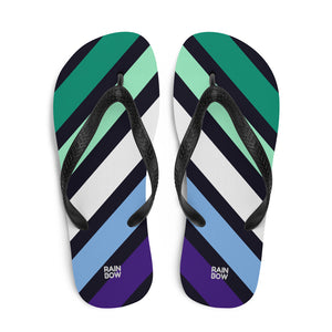 Black Top Pride Rainbow Flip Flops