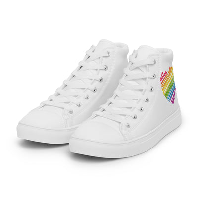 Girls White High Top Trainers