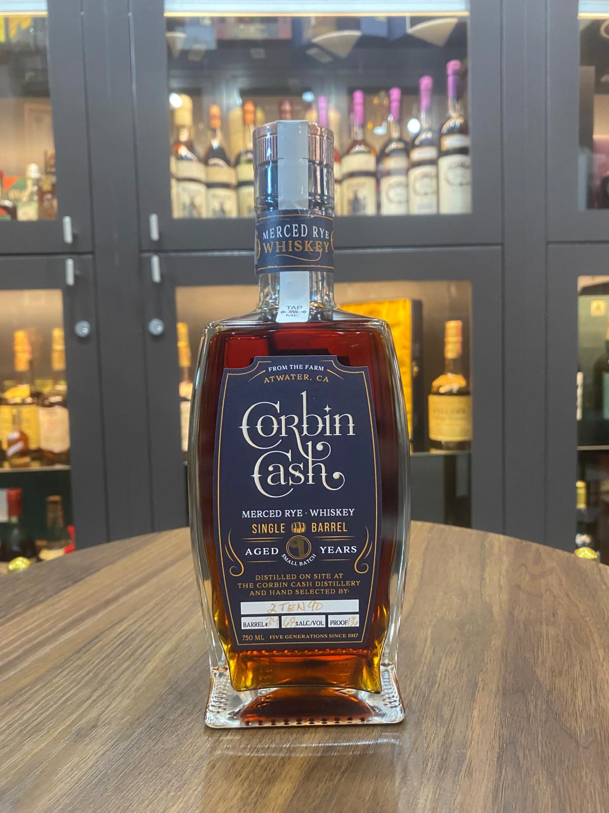 Corbin Cash 9.5 Year Cask Strength Rye 2TEN90 Private Selection