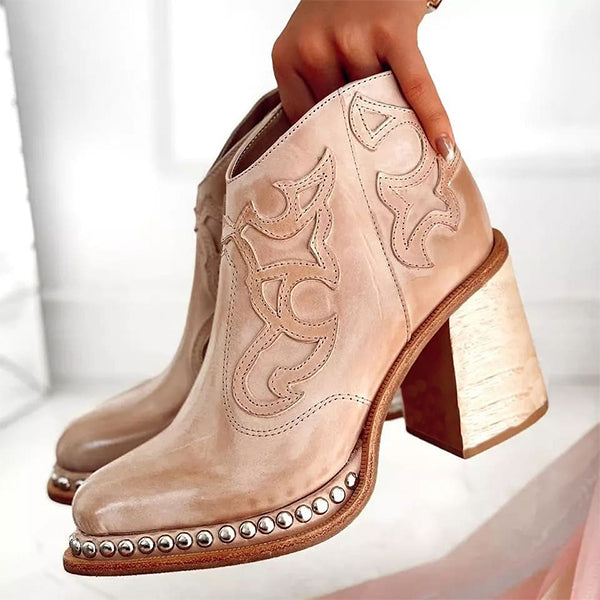 acrylic heel booties