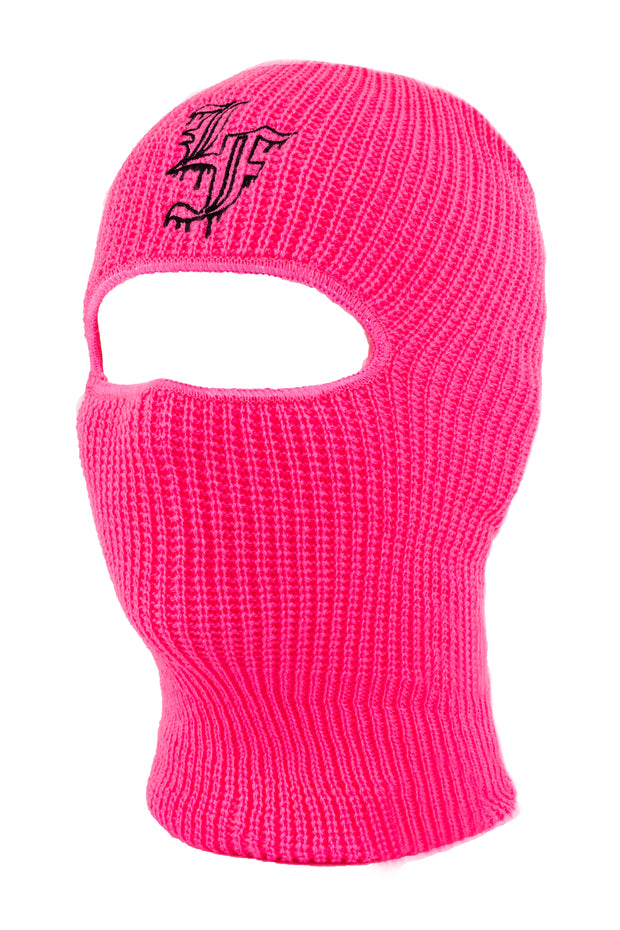 hot pink ski mask