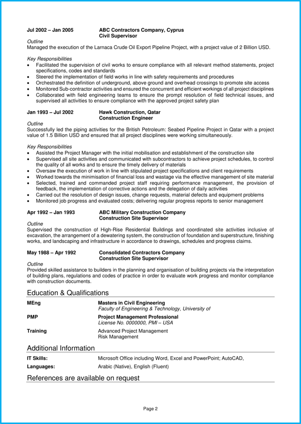 Engineer CV example, template + writing guide [Get the job ...
