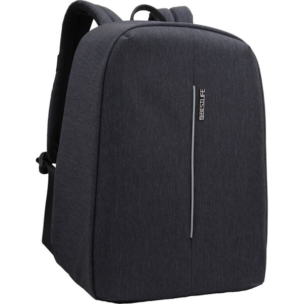 BestLife Travelsafe 15.6 Inch Laptop Backpack + USB Connector 170x290x460mm  Black BB-3410