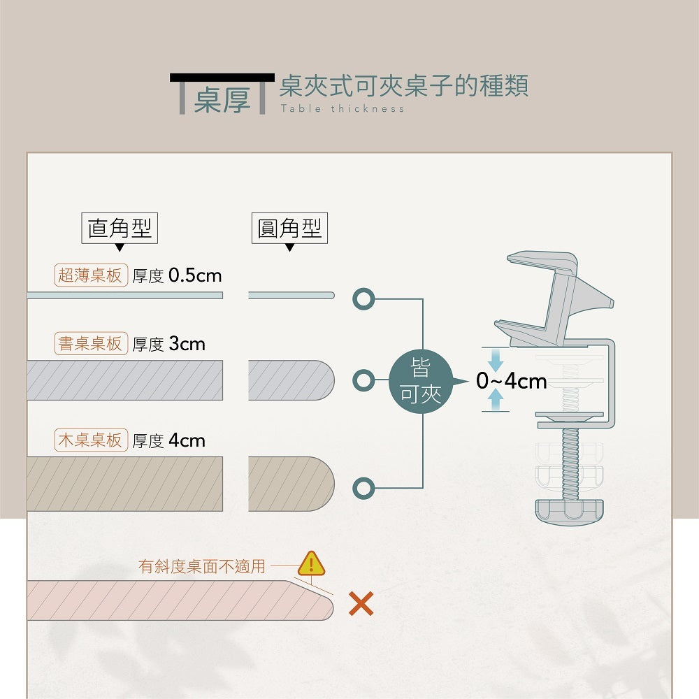 可夾桌子的種類