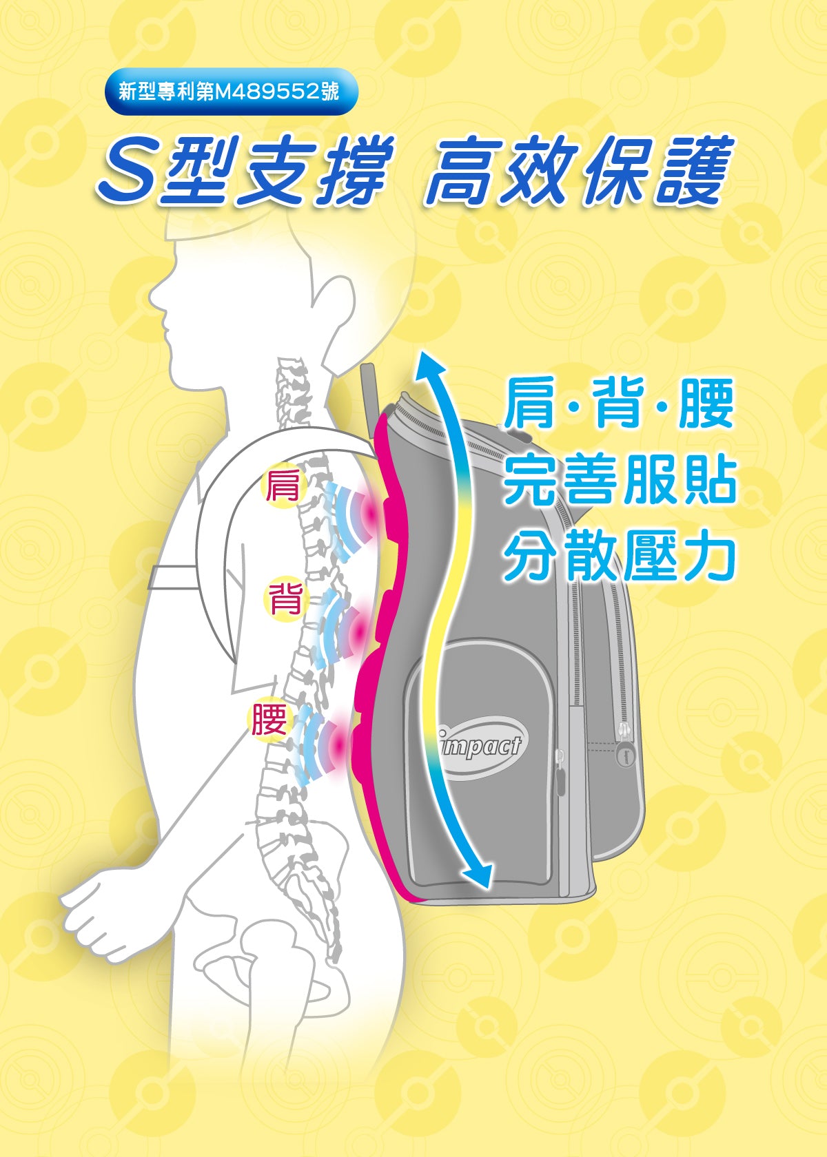 寶可夢標準型輕量護脊書包