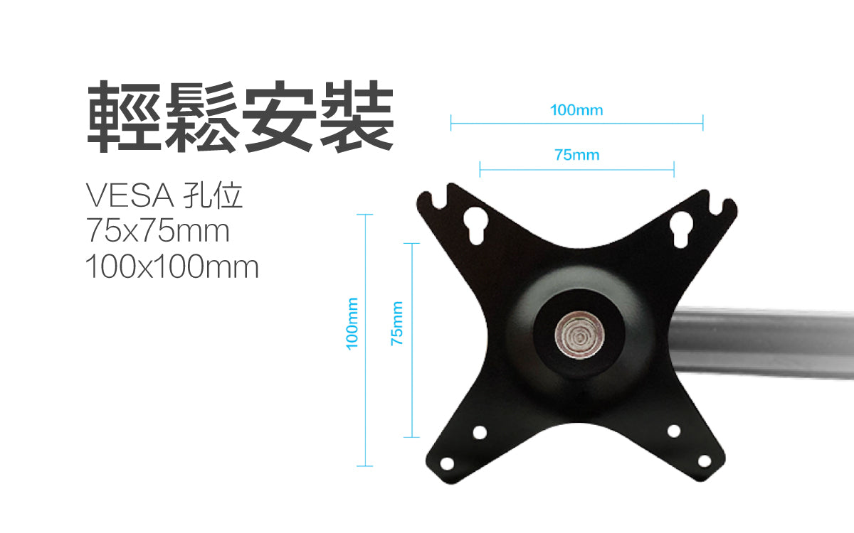 AKA 雙螢幕支架 輕鬆安裝