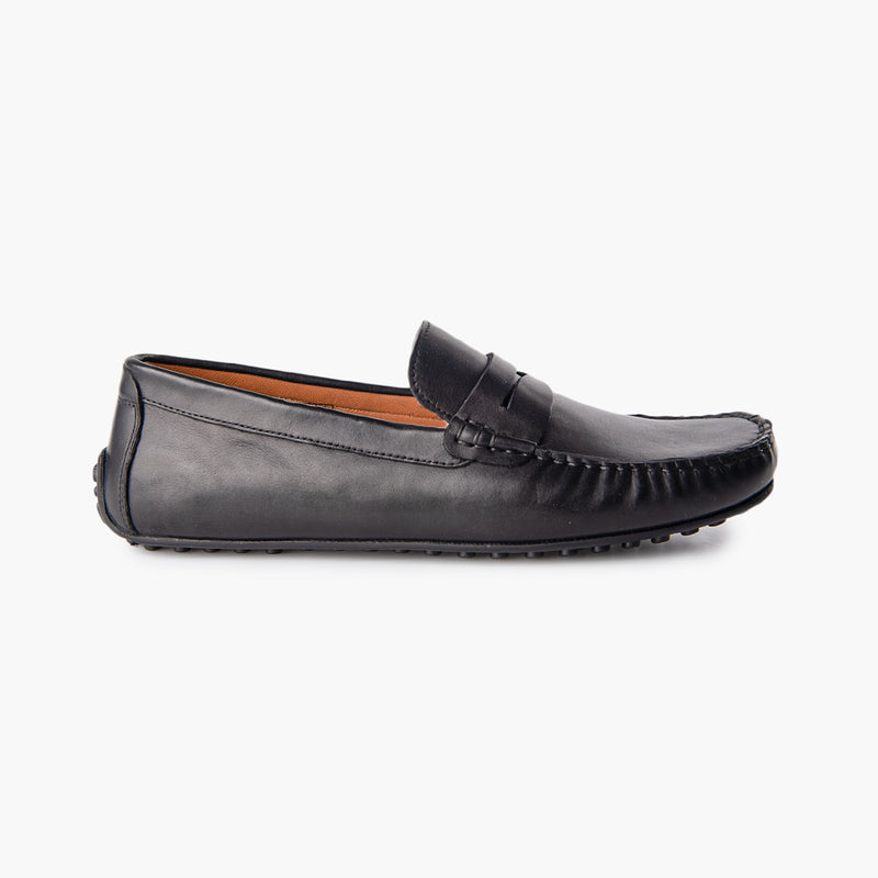 Mens Leather Penny Moc Driver – Levisons