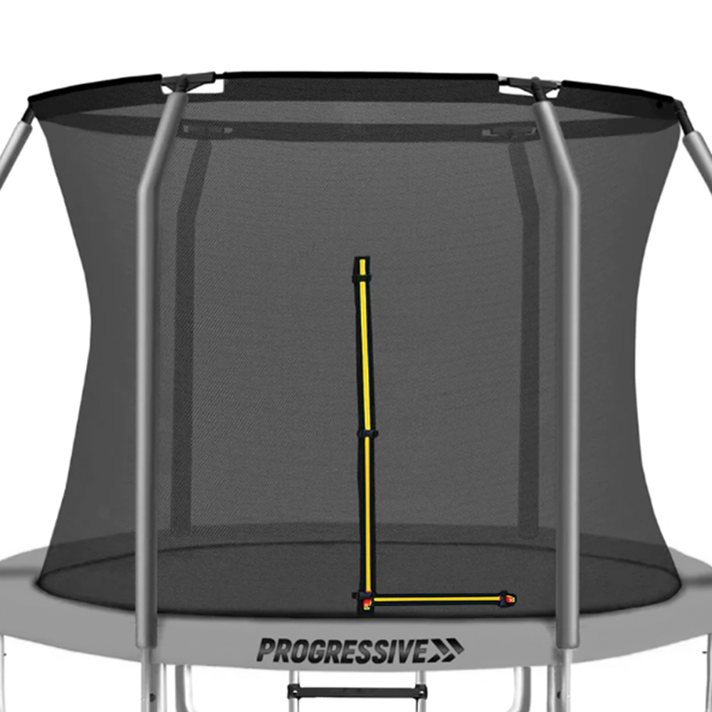 Plasa protectie trambulina FLEX cu fermoar in forma de L si sistem 